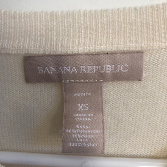 Banana Republic lace front sweater - Picture 3 of 5